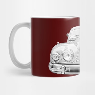 Bristol 403 1950s British classic car monochrome Mug